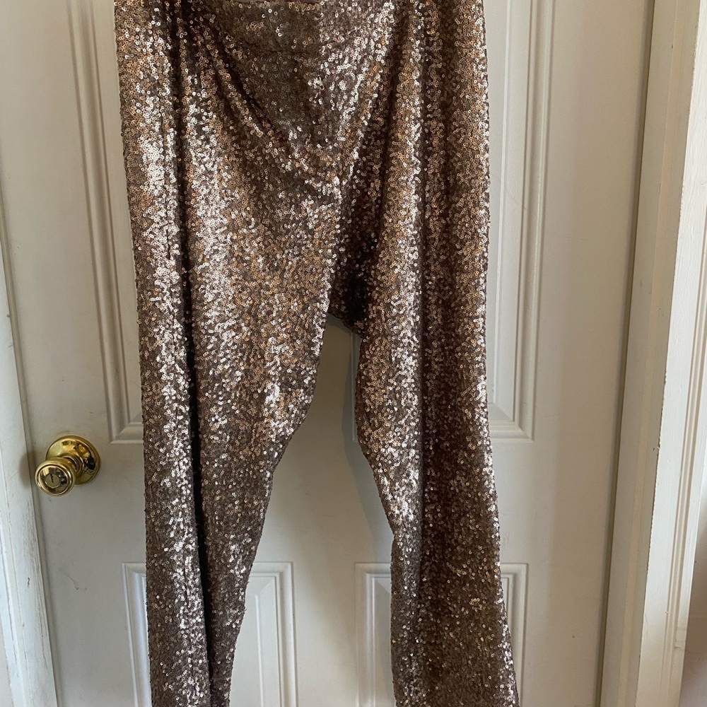 Ann Taylor Gold Sequin Skirt